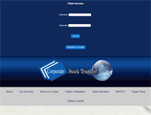 Tablet Screenshot of corporatestock.com